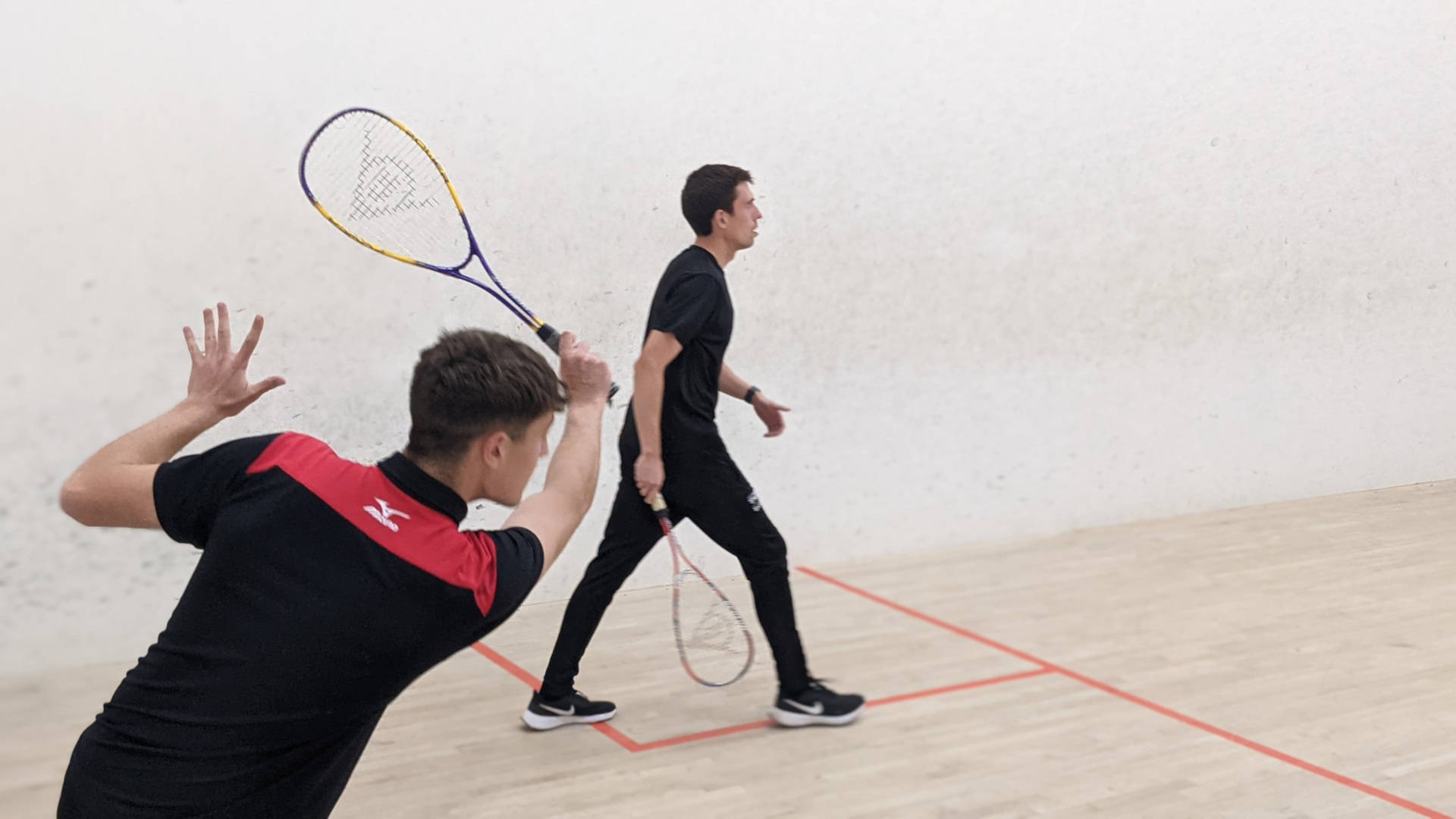 squash court, wooden court, white walls, Full HD Desktop Wallpaper