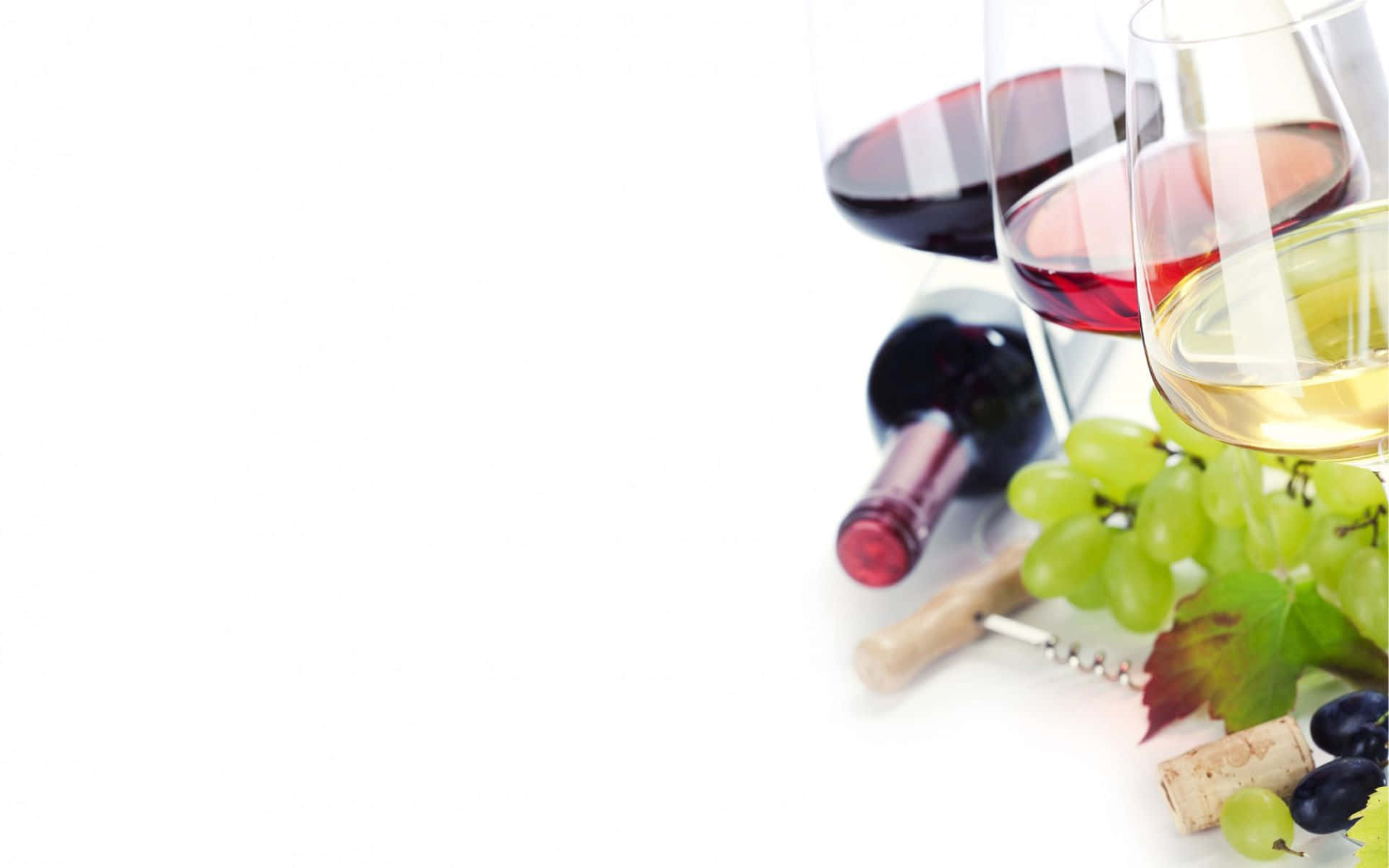 white wine, three wine glasses, bottle, Full HD Desktop Wallpaper