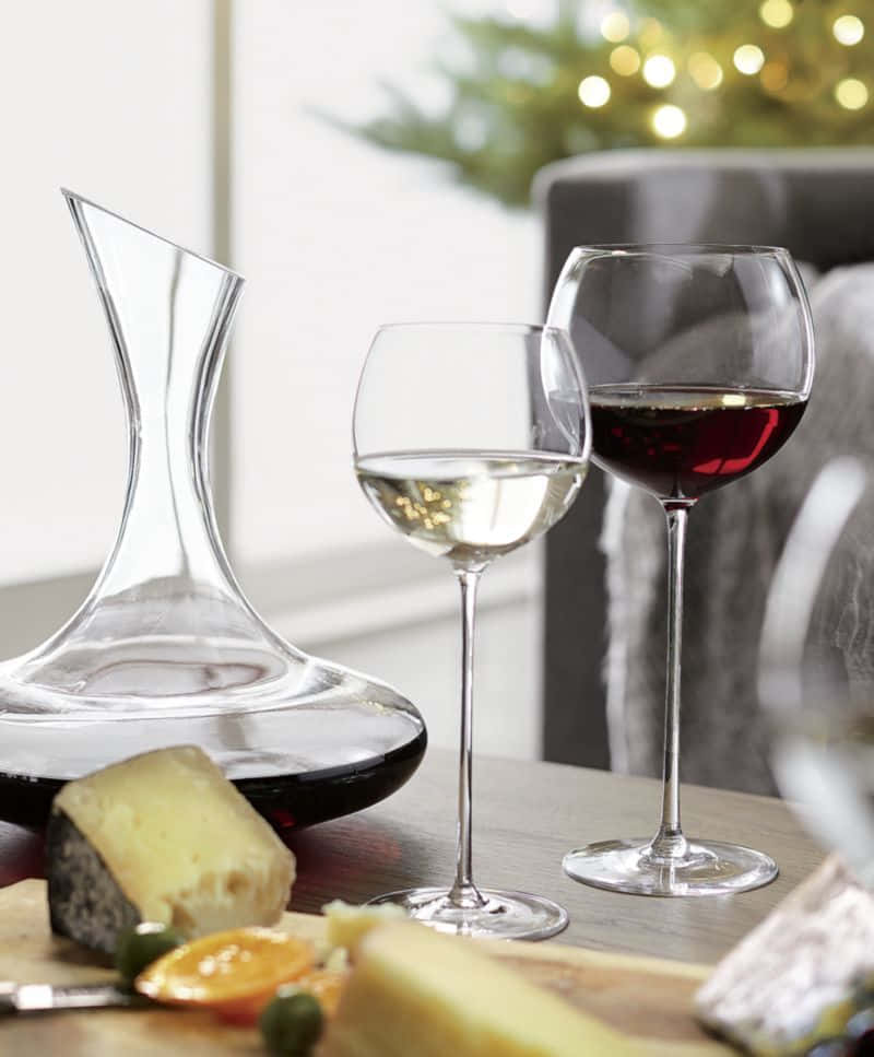 white wine, red and white wine glasses, decanter, SD Phone Wallpaper