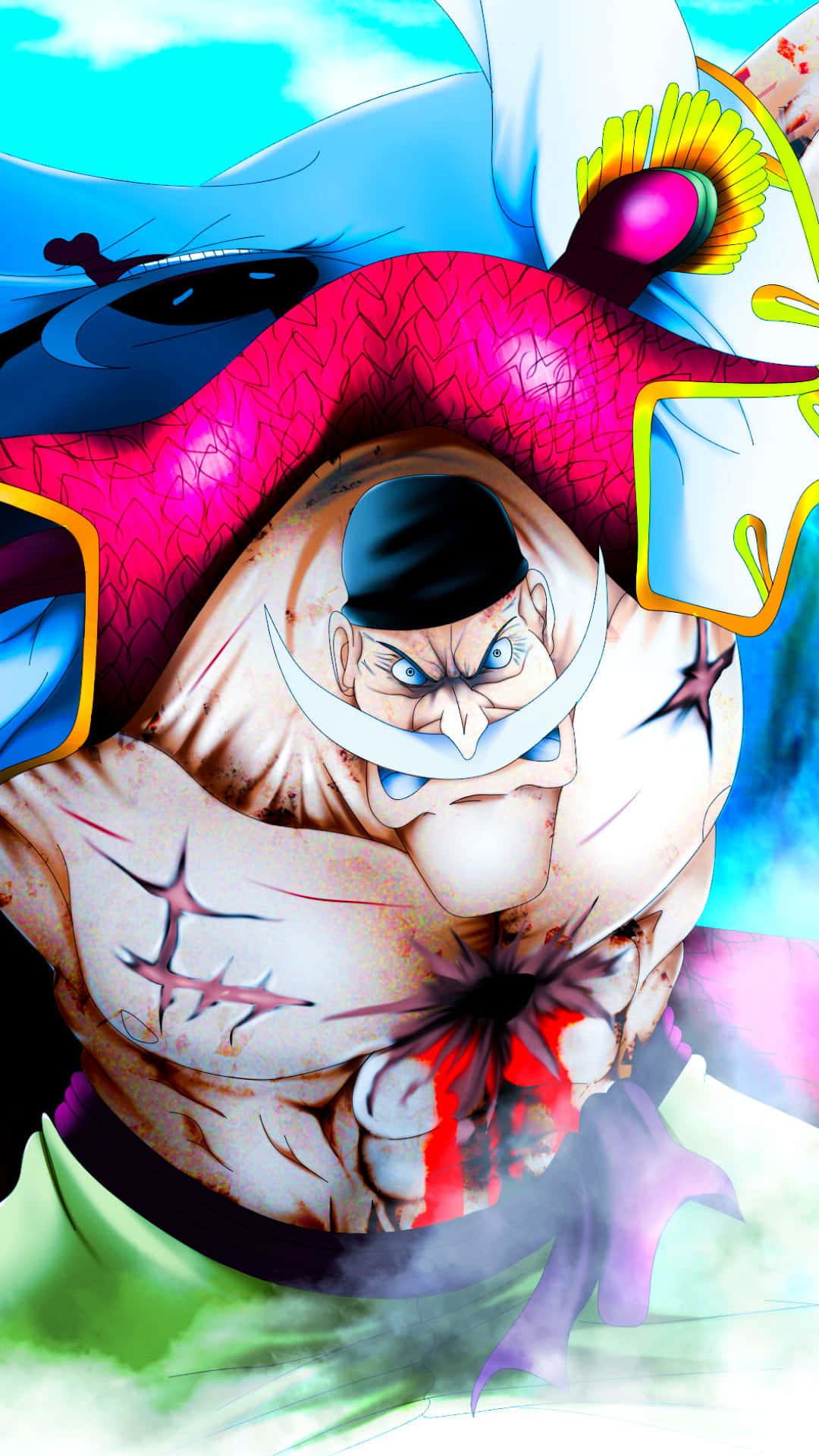 Whitebeard, anime warrior, white beard, Full HD Phone Wallpaper