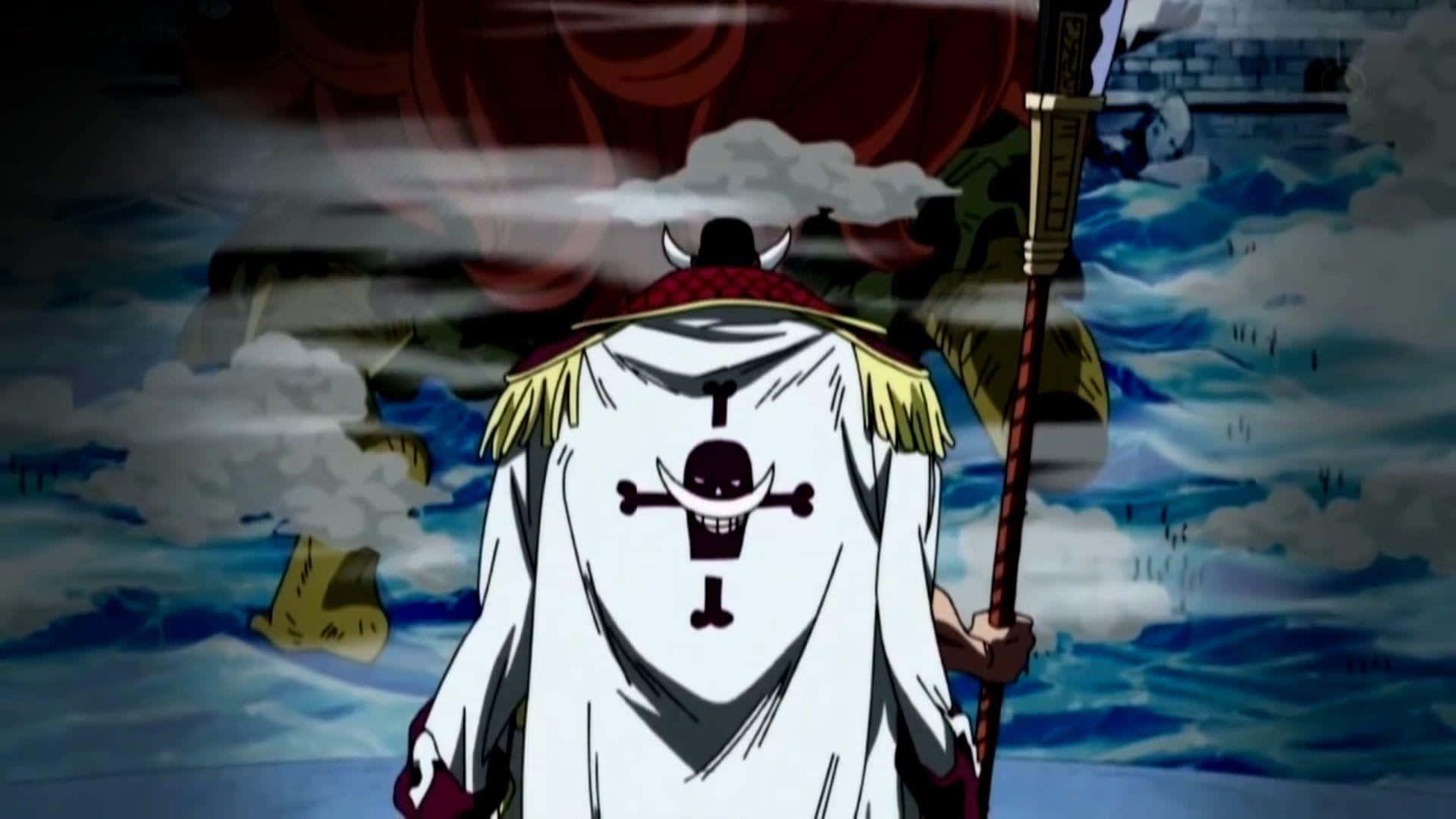 Whitebeard, pirate captain, white coat, Full HD Desktop Wallpaper