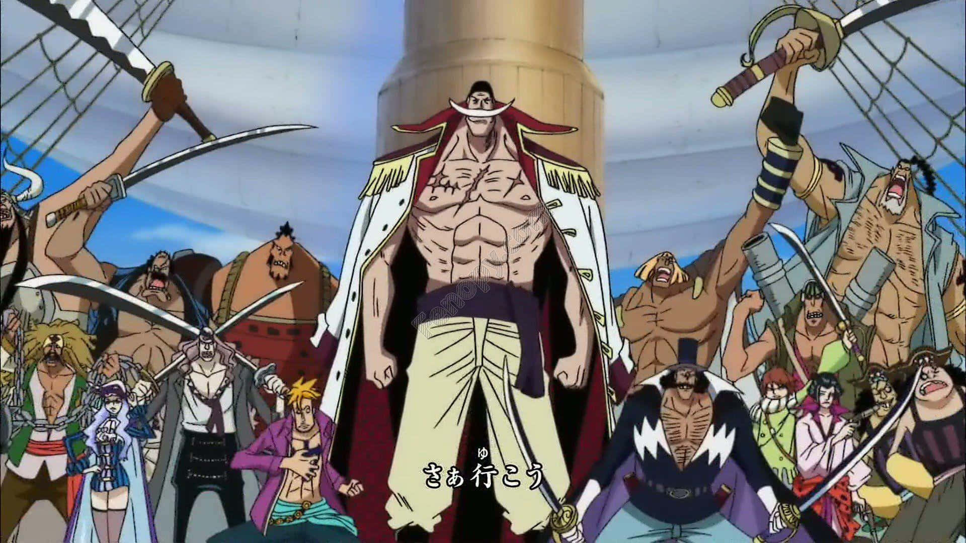Whitebeard, anime captain, white coat, Full HD Desktop Wallpaper