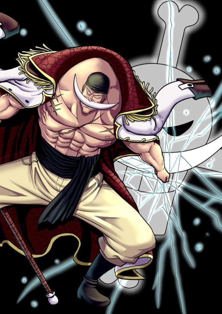 Whitebeard, horned helmet, red cape, SD Phone Wallpaper