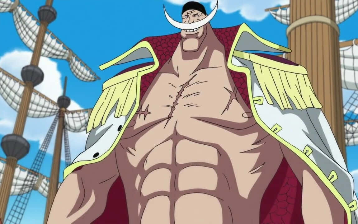Whitebeard, anime pirate, white mustache, SD Desktop Wallpaper