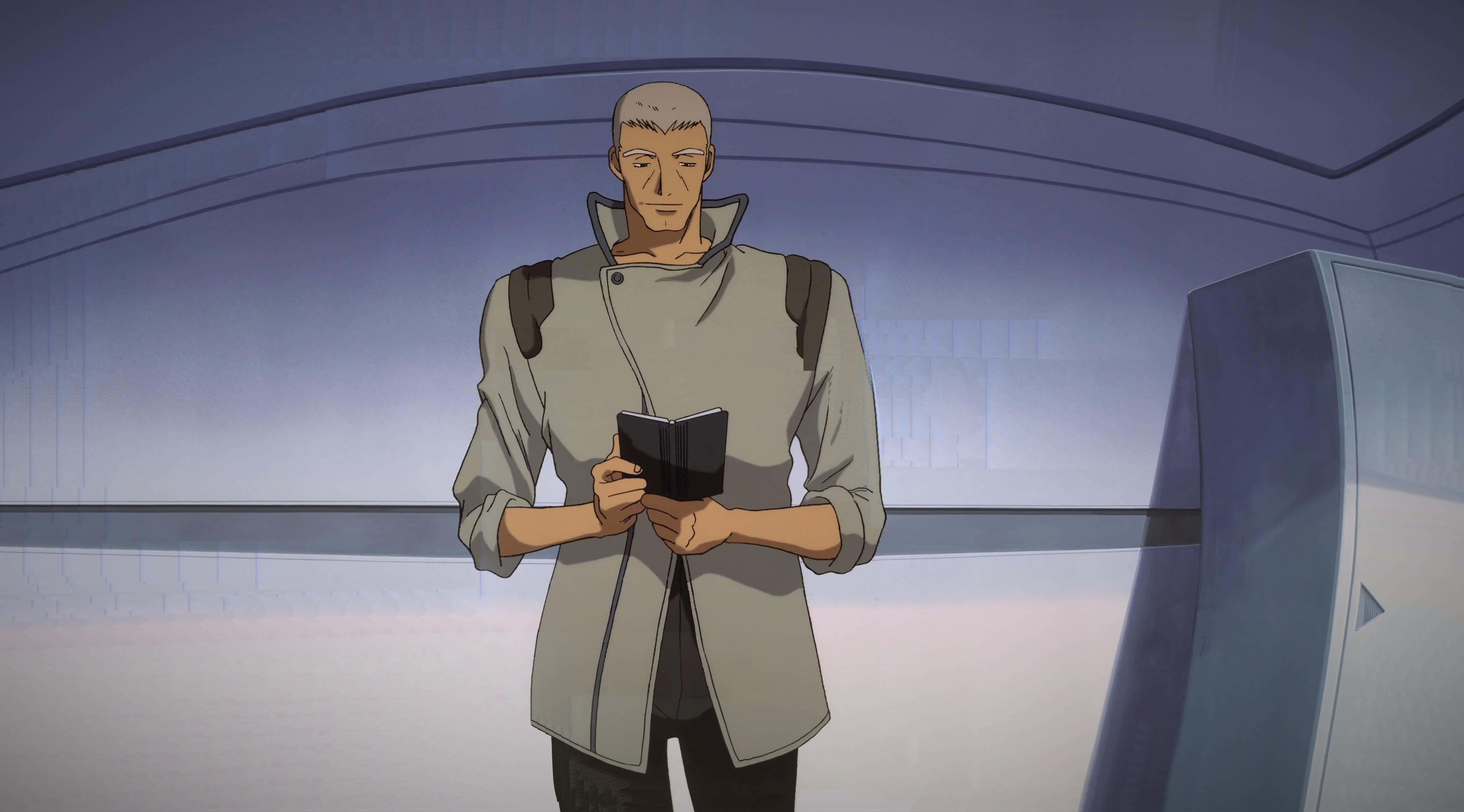 Whitney Haggis Matsumoto, gray coat, black book, 5K Desktop Wallpaper