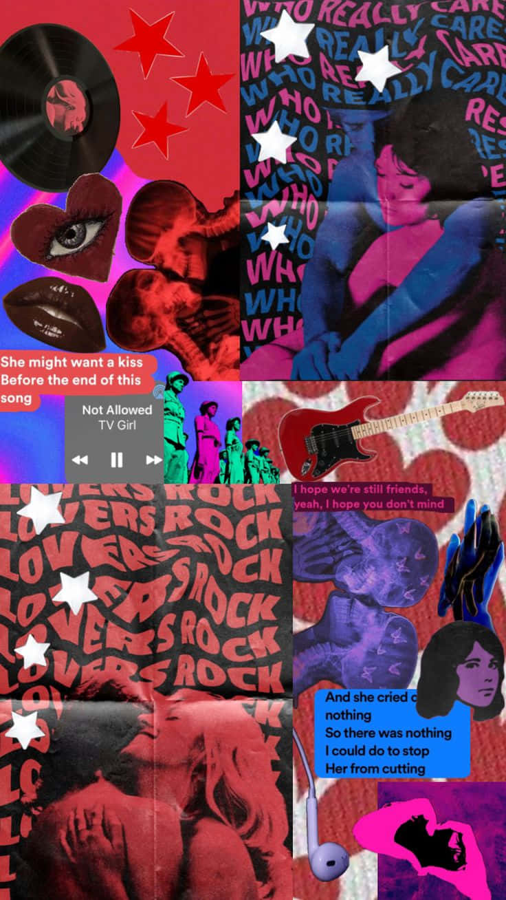 Who Really Cares Tv Girl, red, purple, HD Phone Wallpaper