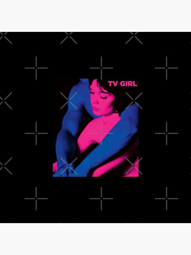 T V Girl, Who Really Cares, pink and blue tones, SD Phone Wallpaper
