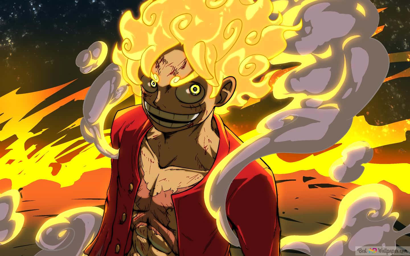 Whole Cake Island, fiery anime character, wild yellow hair, HD Desktop Wallpaper