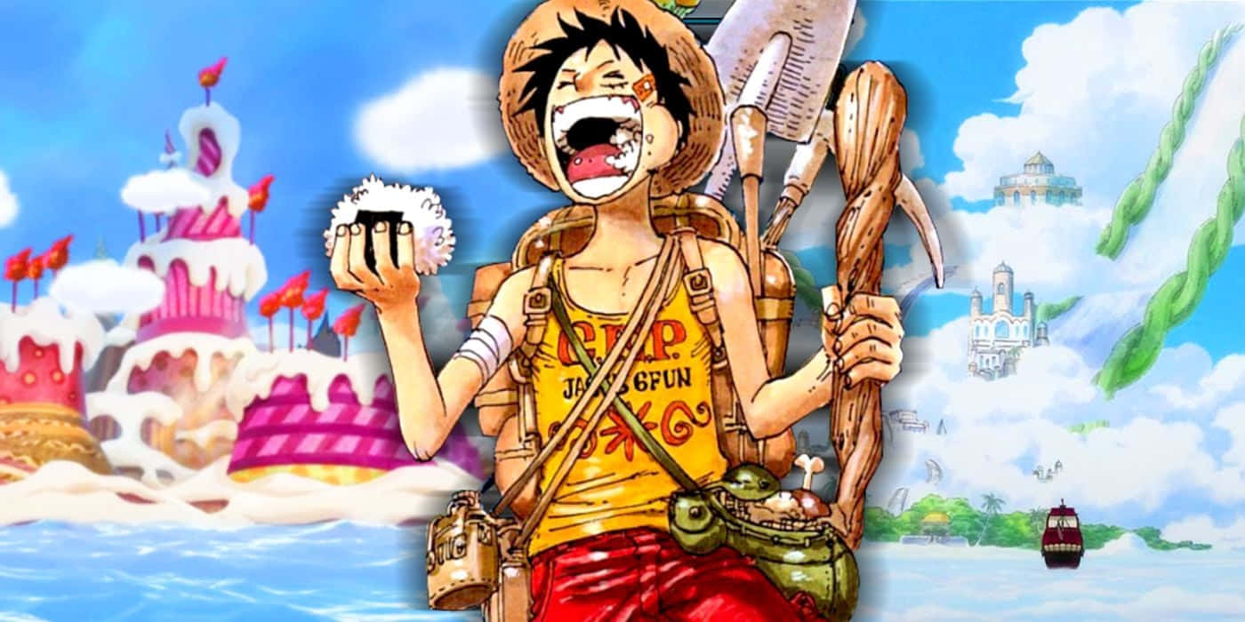 Whole Cake Island, straw hat, rice ball, HD Desktop Wallpaper