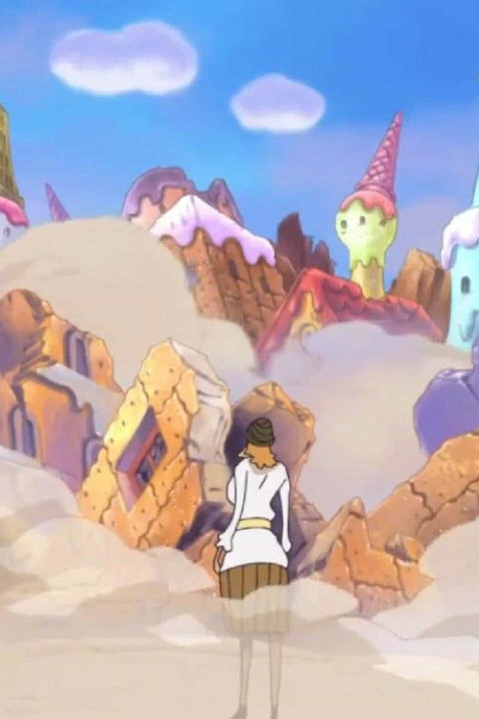 Whole Cake Island, chateau, candy-themed ruins, HD Phone Wallpaper