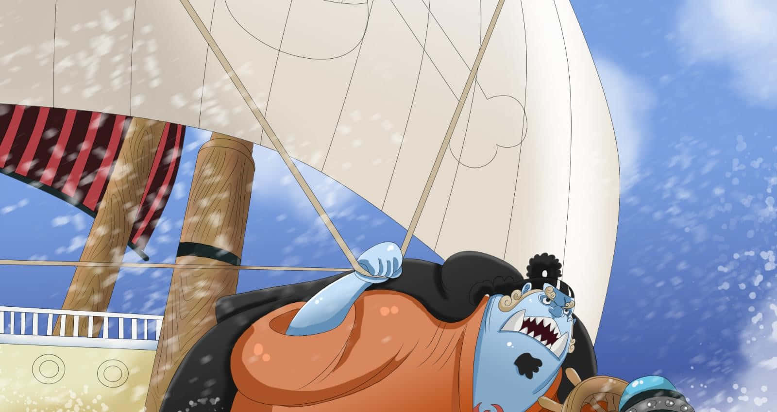 Whole Cake Island, blue-skinned pirate, sharp teeth, HD Desktop Wallpaper