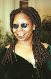 Whoopi Goldberg, dark green velvet top, dreadlocks, SD Phone Wallpaper