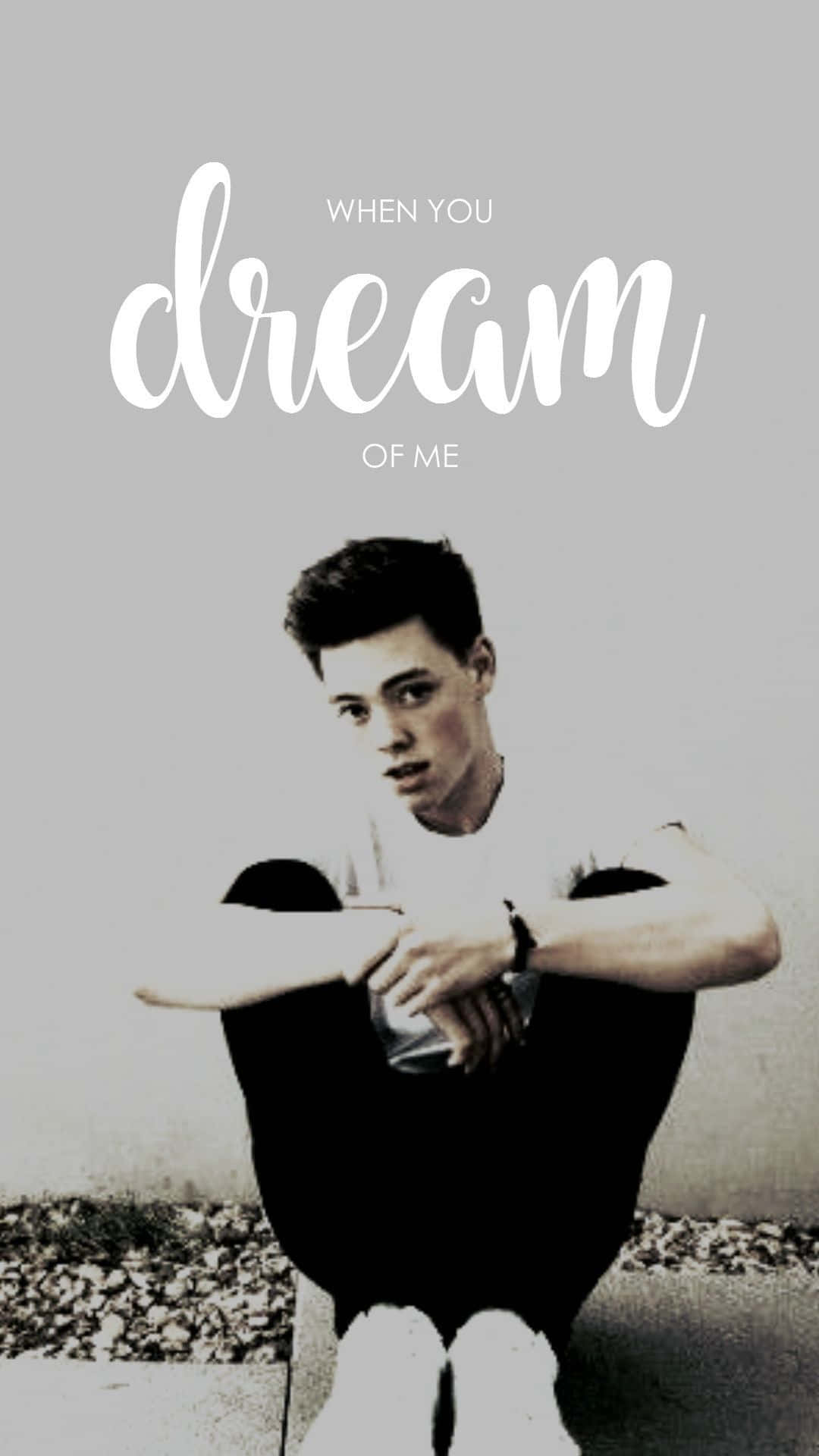 WHEN YOU dream OF ME, black pants, white shirt, Full HD Phone Wallpaper