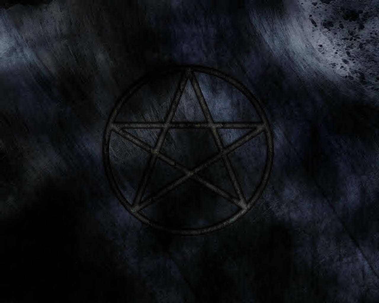 Wiccan, black star, pentagram, HD Desktop Wallpaper