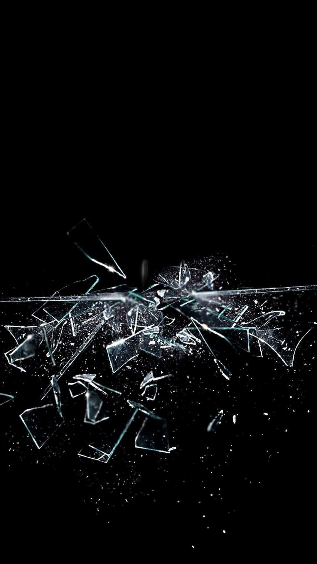 iPhone, cracked shattered screen, shattered glass fragments, Full HD Phone Wallpaper