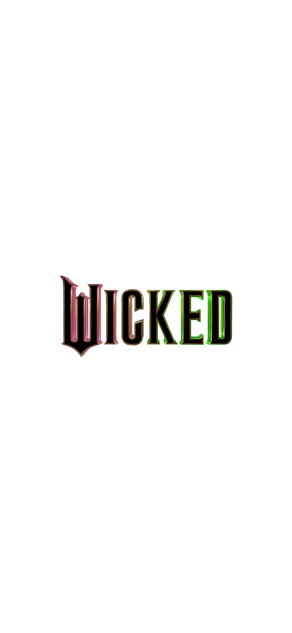 WICKED, stylized font, pink left side, Full HD Phone Wallpaper