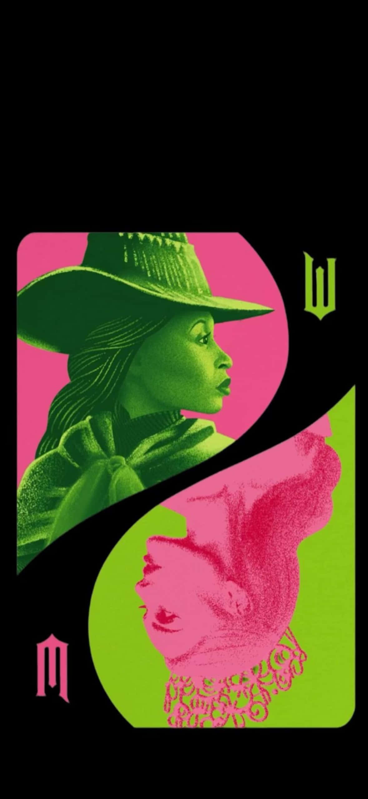 Wicked iPhone, green-hued woman, hat, Full HD Phone Wallpaper