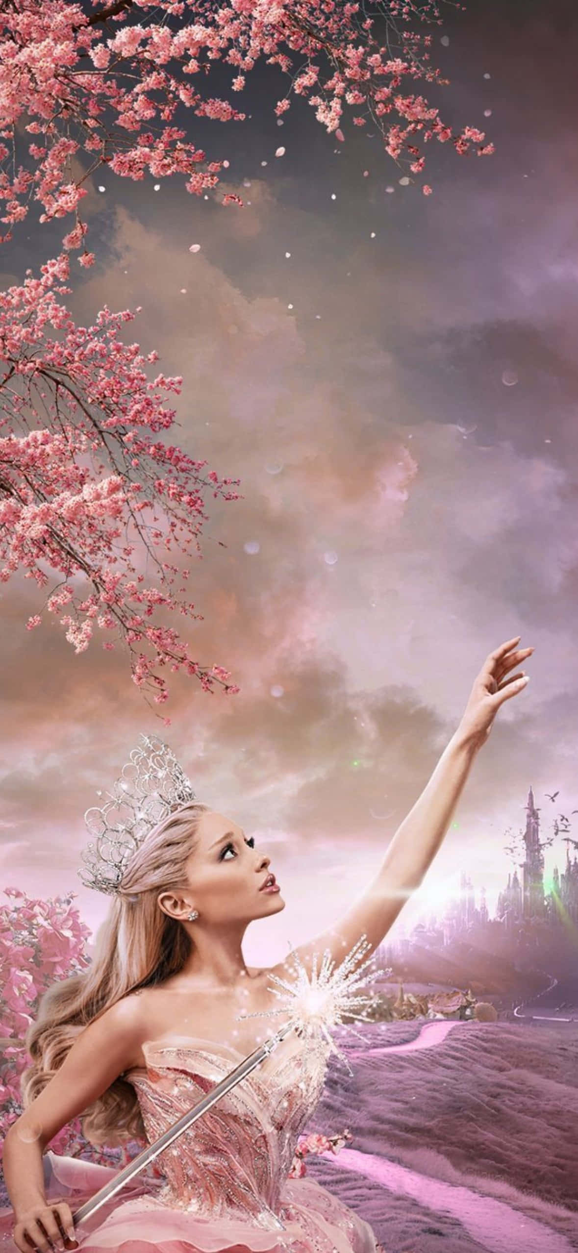 Wicked iPhone, pink gown, crown, Full HD Phone Wallpaper