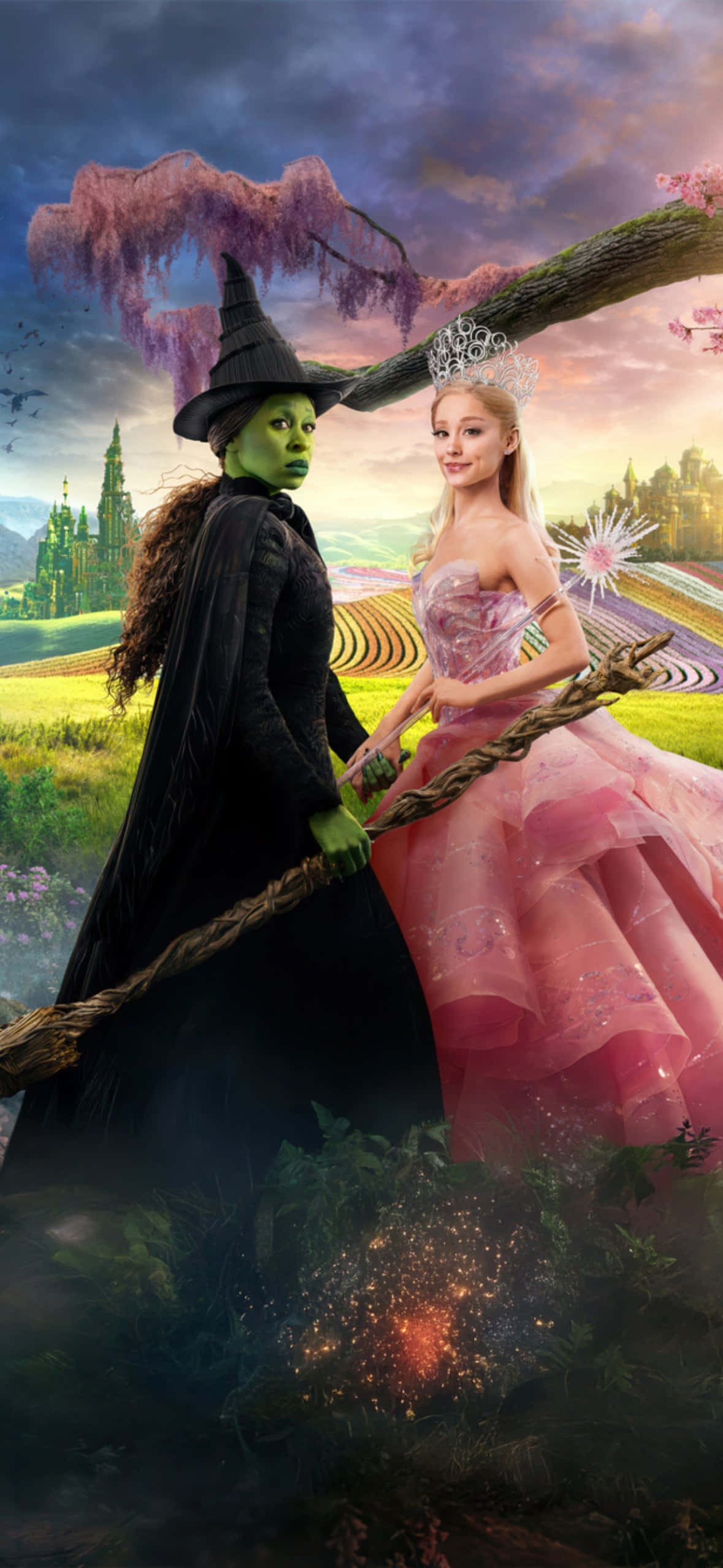 Wicked iPhone, green witch, pink princess, Full HD Phone Wallpaper