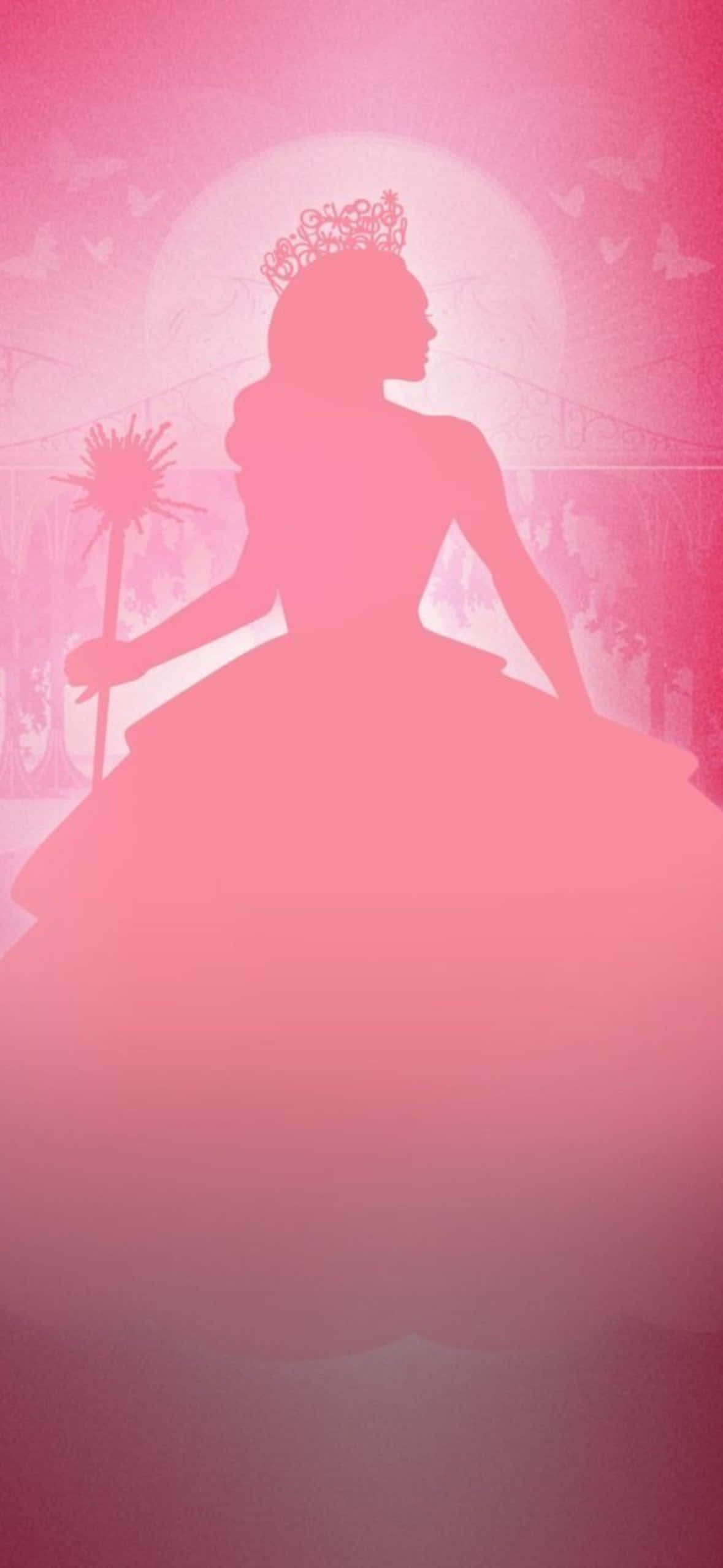 Wicked iPhone, pink silhouette, crowned princess, Full HD Phone Wallpaper
