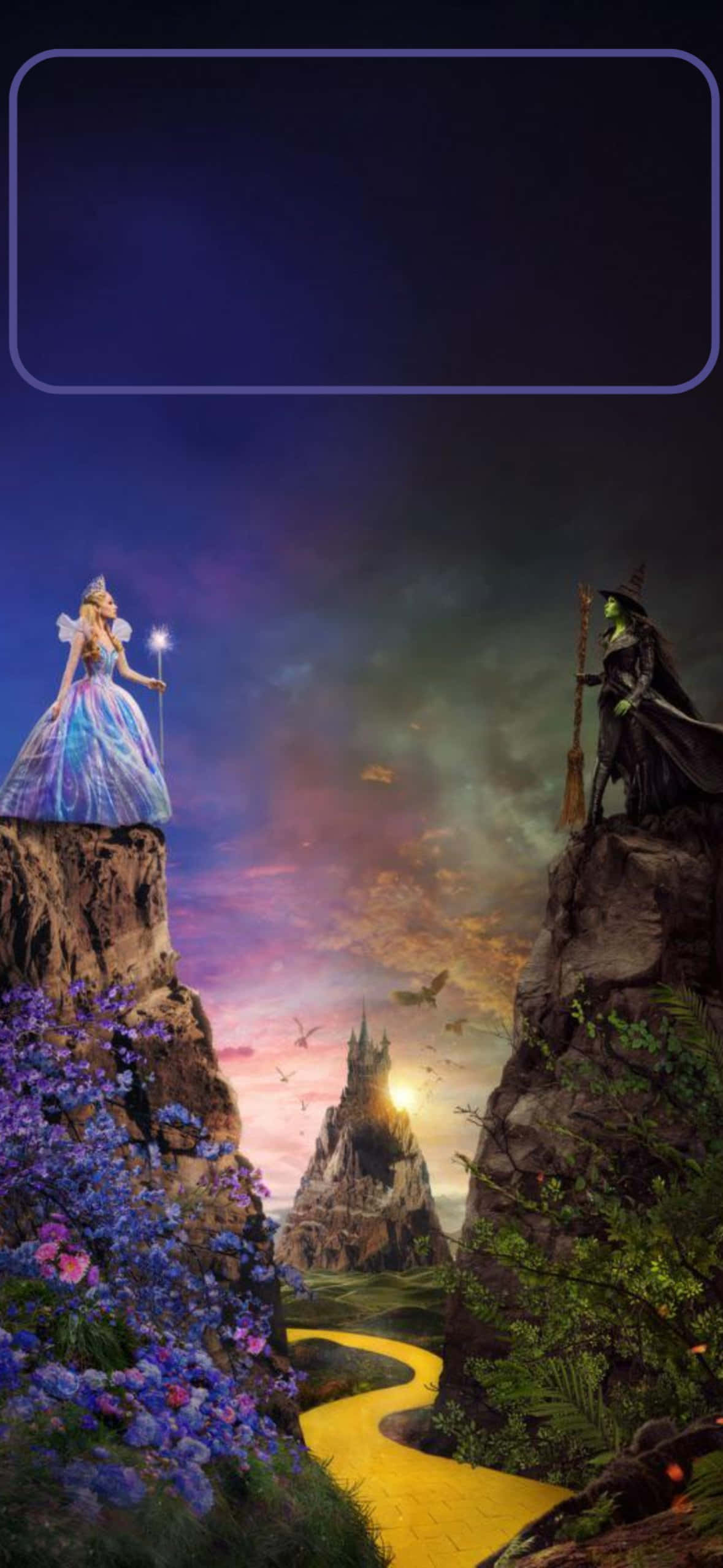 princess, blue gown, glowing wand, Full HD Phone Wallpaper