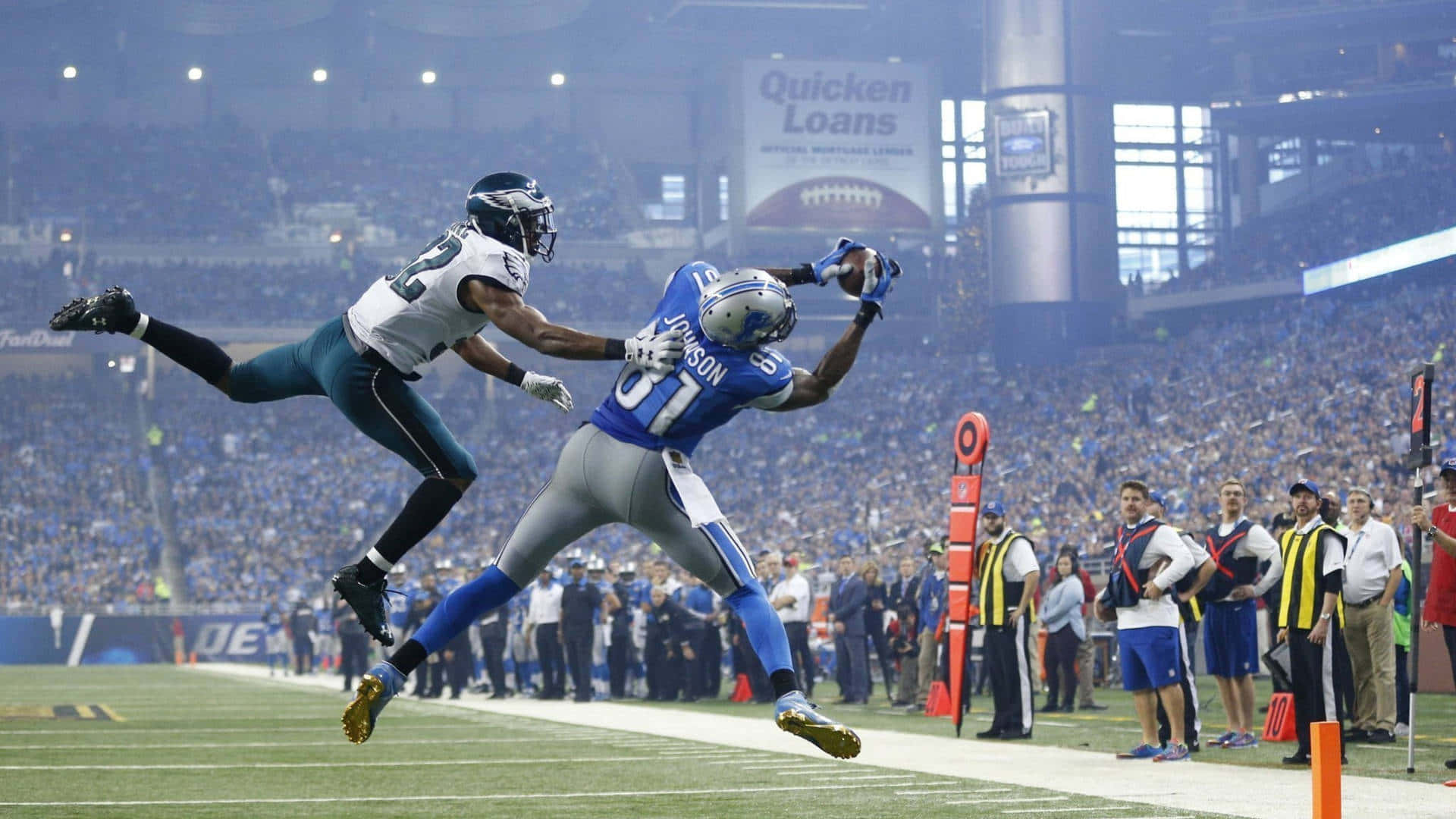 Wide Receiver, football players, touchdown, Full HD Desktop Wallpaper