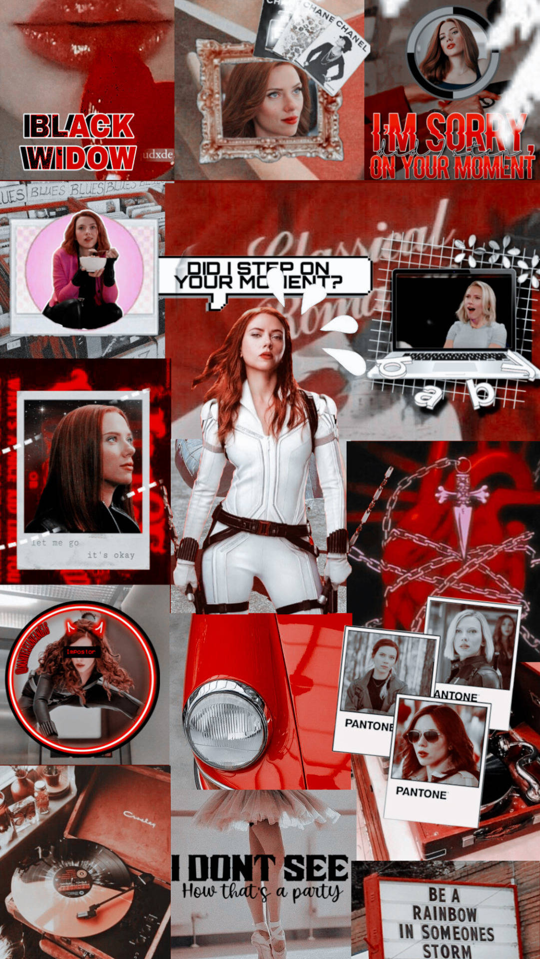 Black Widow, vibrant red and black, pop culture quotes, Full HD Phone Wallpaper