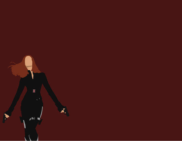 Black Widow, black suit, deep red background, SD Desktop Wallpaper