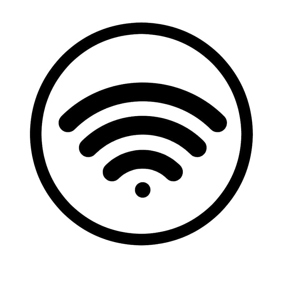 wifi 910, black and white, Wi-Fi symbol icon, SD Desktop Wallpaper