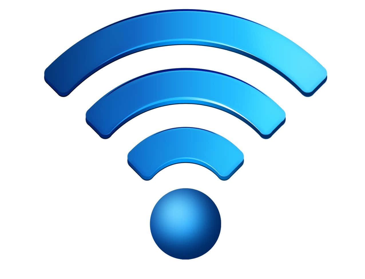 wifi, glossy blue, 3d wifi symbol, SD Desktop Wallpaper