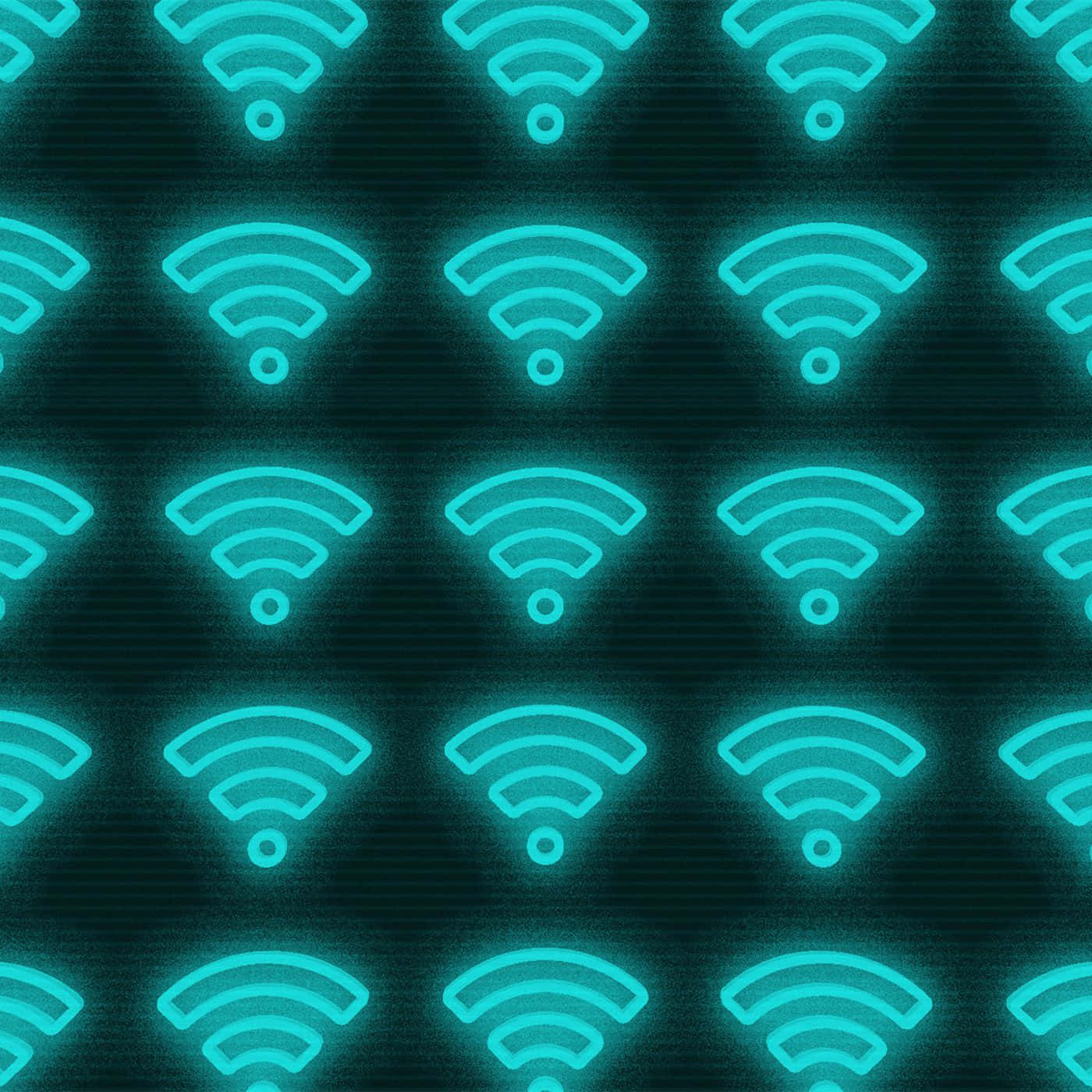 Wifi, glowing cyan wifi symbols, dark textured background, HD Desktop Wallpaper