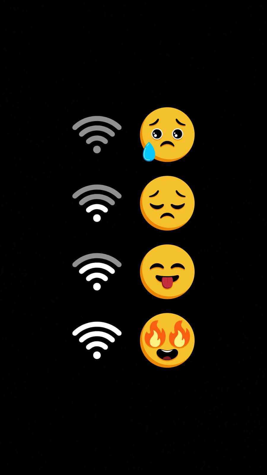 wifi 900 x 1600, Wi-Fi signal bars, black background, HD Phone Wallpaper