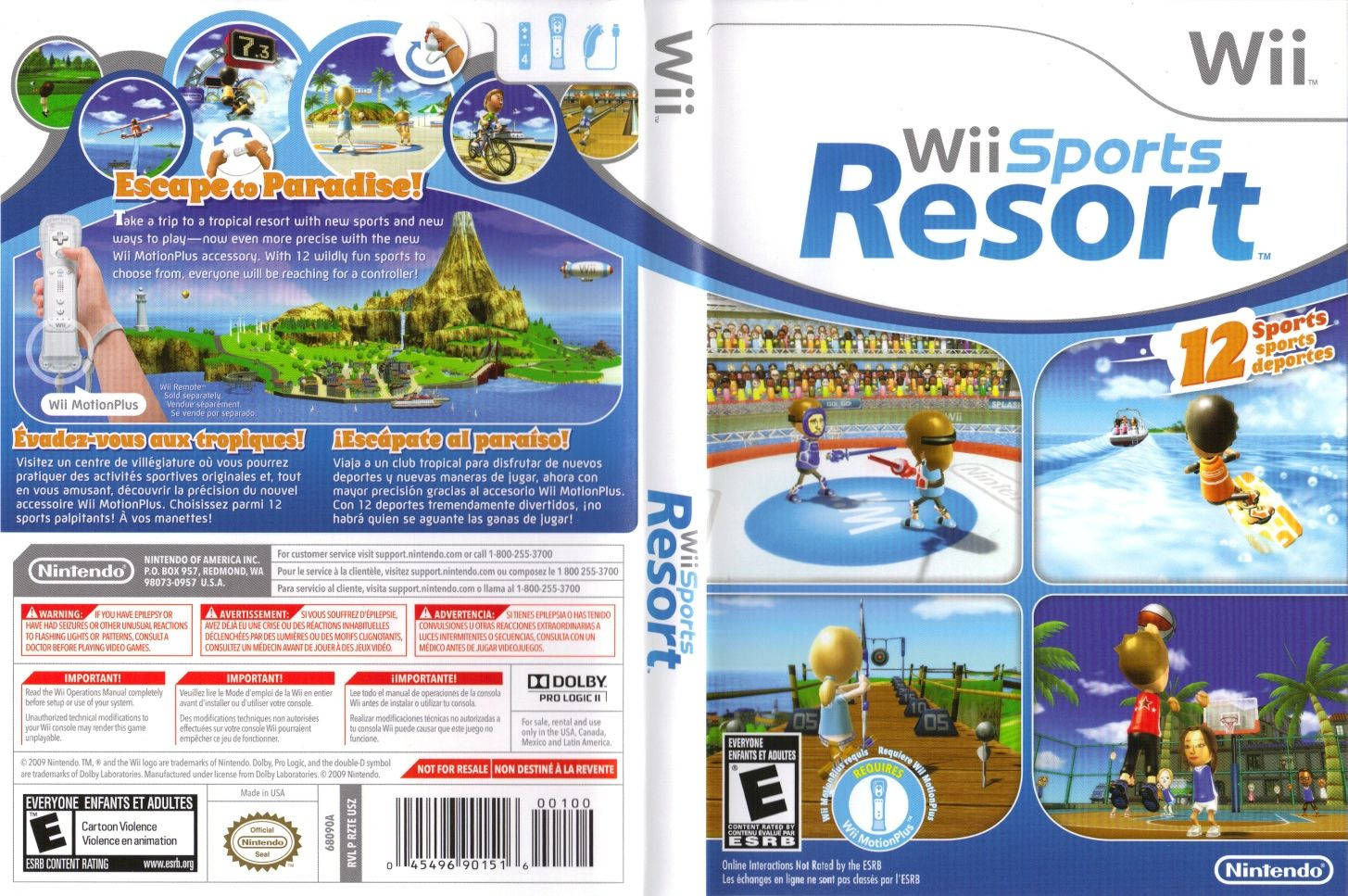 Wii Sports Resort, game box art, cartoon characters, HD Desktop Wallpaper