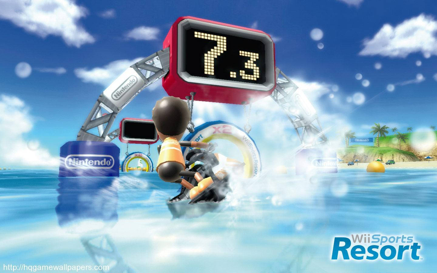 Wii Sports, water skiing, jet ski, HD Desktop Wallpaper