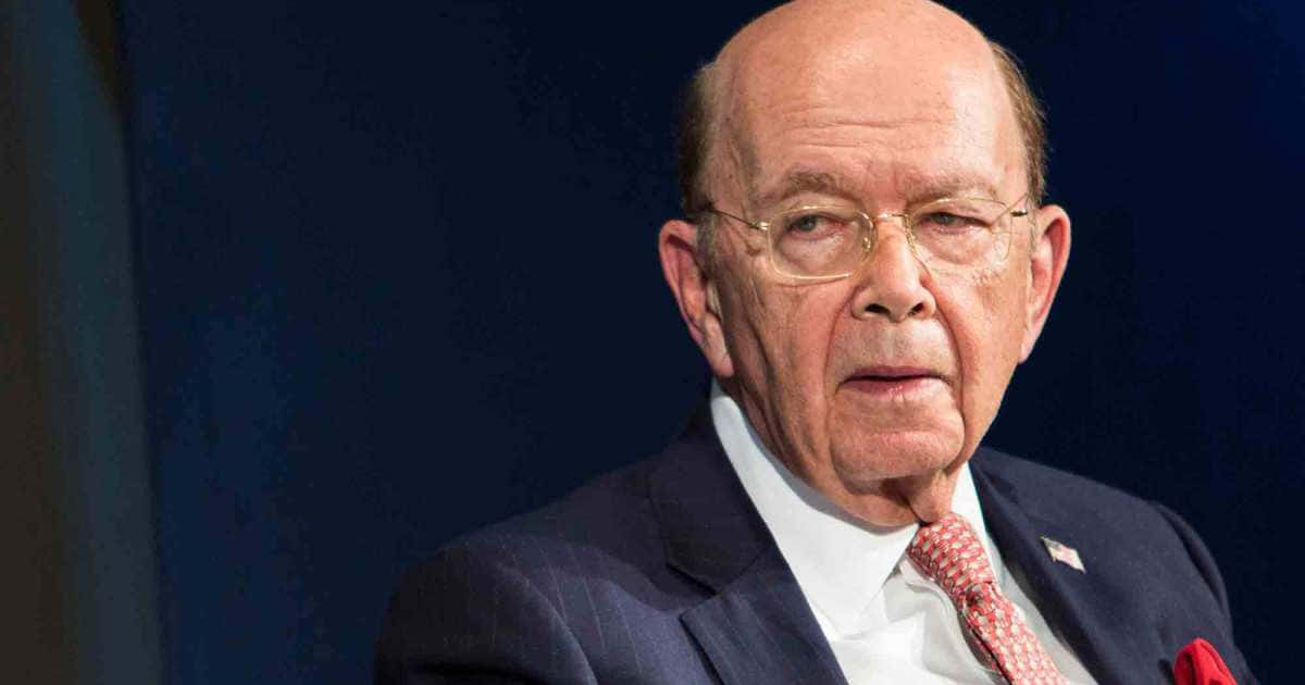 Wilbur Ross, dark suit, red patterned tie, SD Desktop Wallpaper
