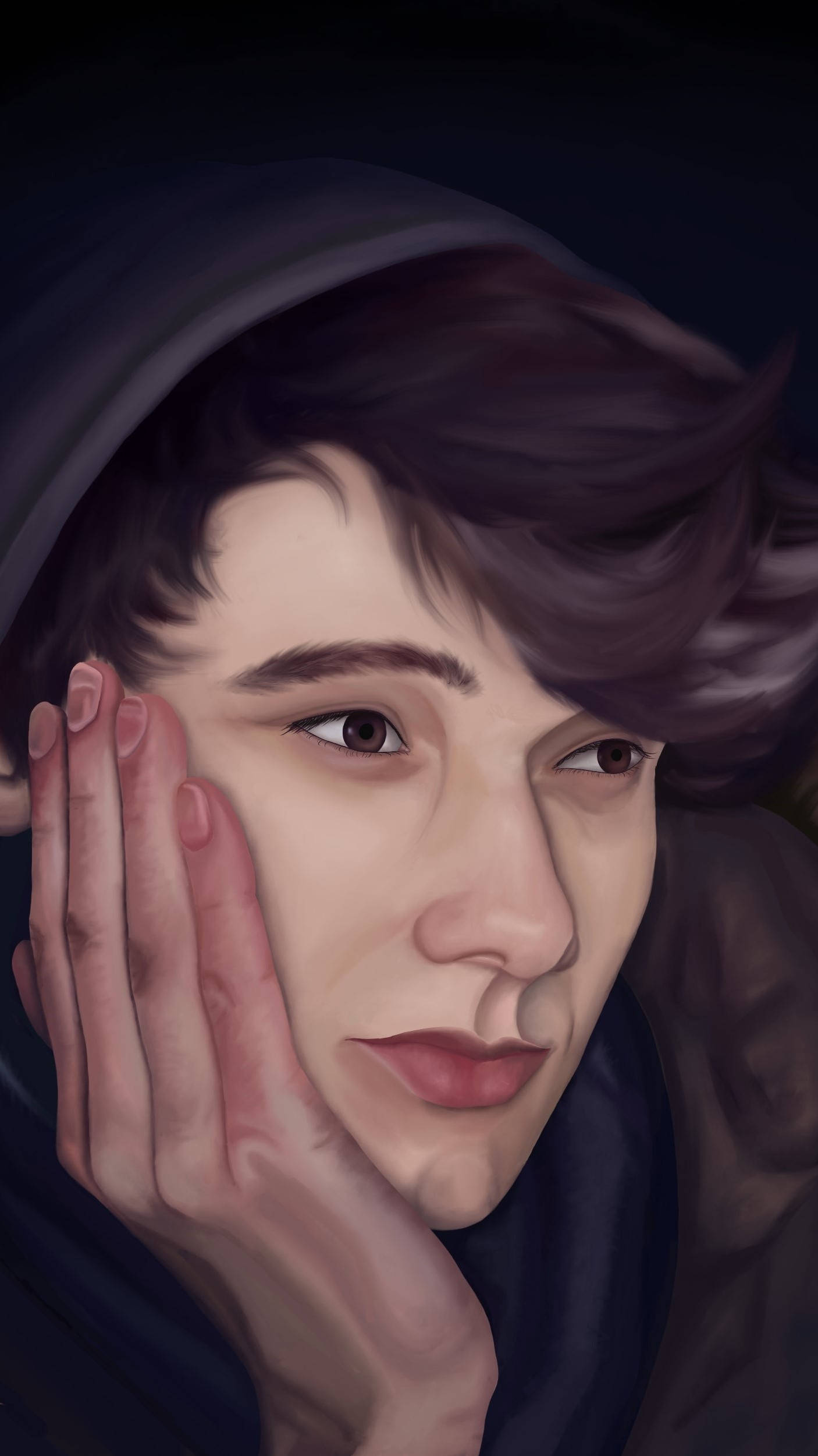 Wilbur Soot, dark hair, hood, Full HD Phone Wallpaper