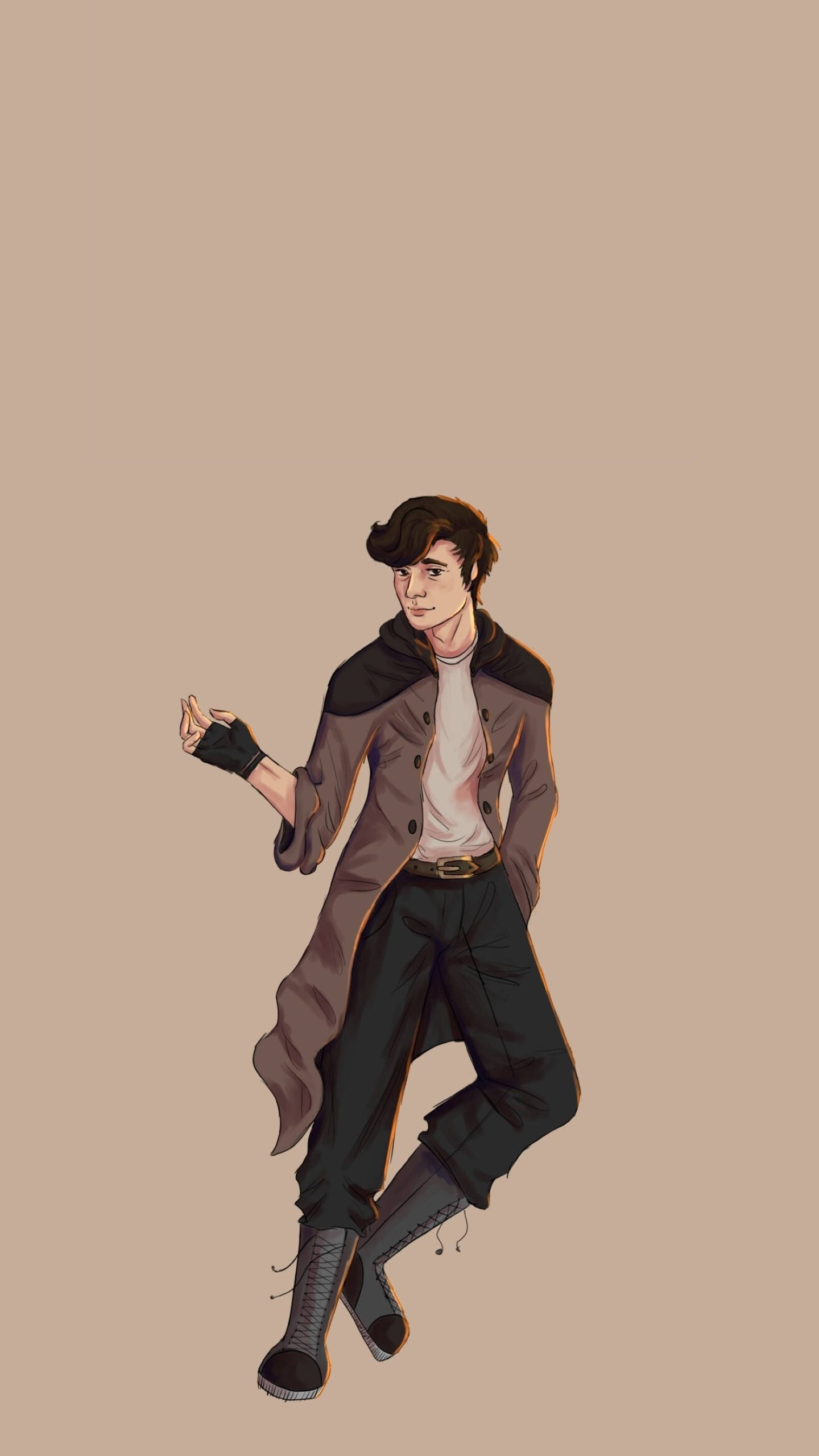 Wilbur Soot, long coat, boots, 2K Phone Wallpaper