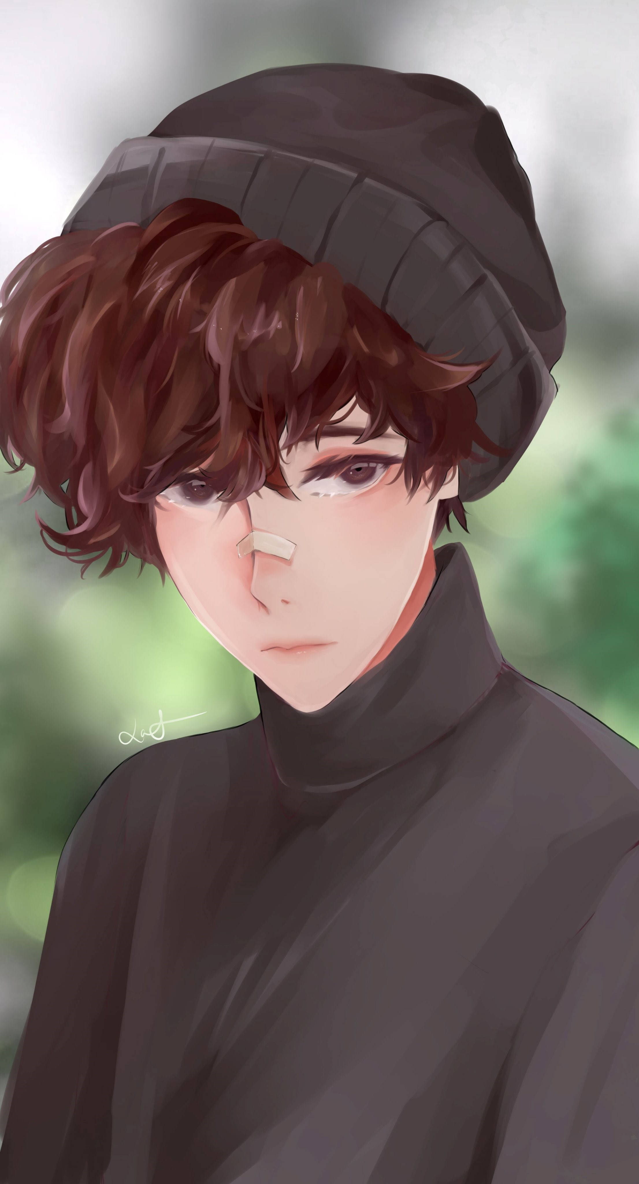 Wilbur Soot, black beanie, brown hair, 4K Phone Wallpaper