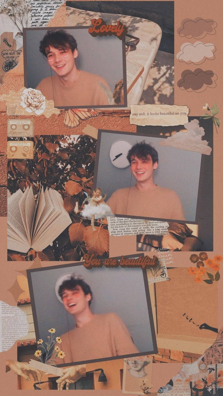 Wilbur Soot, aesthetic fanart, smiling young man, HD Phone Wallpaper