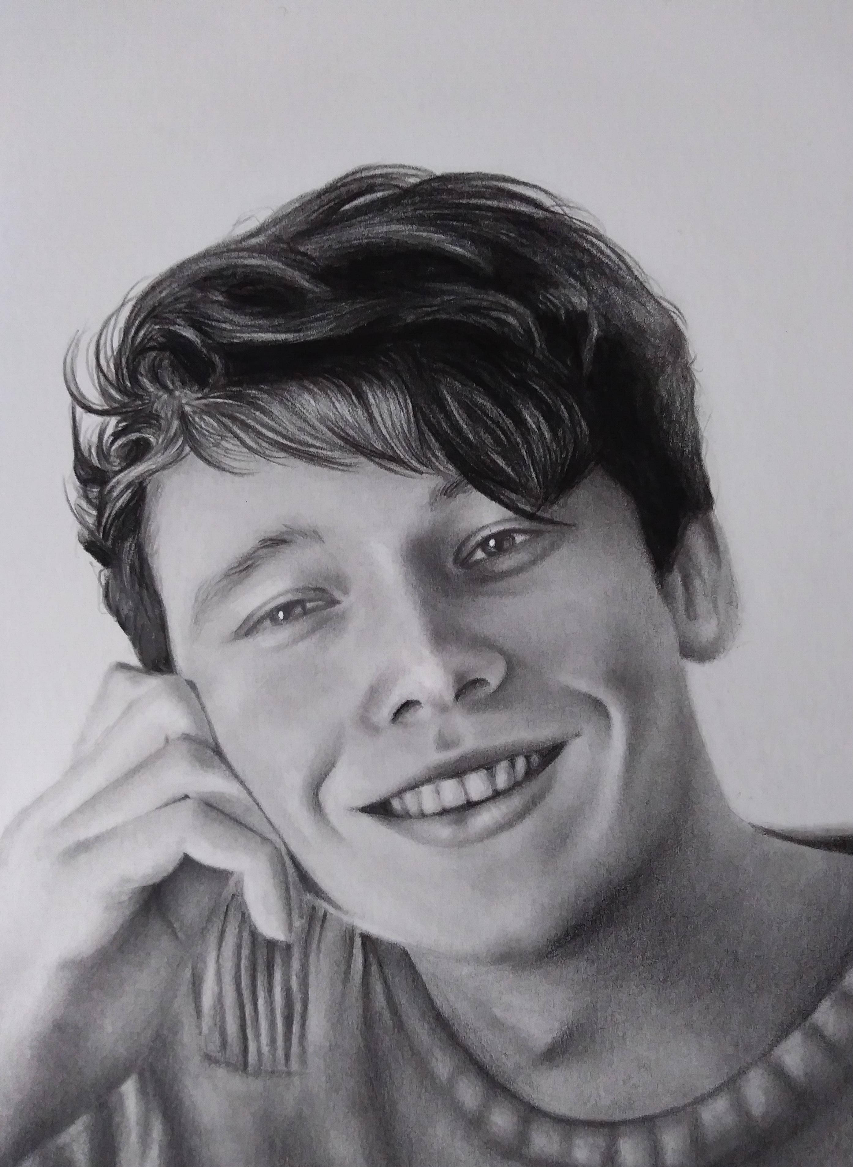 Wilbur Soot, pencil sketch, tousled hair, 2K Phone Wallpaper