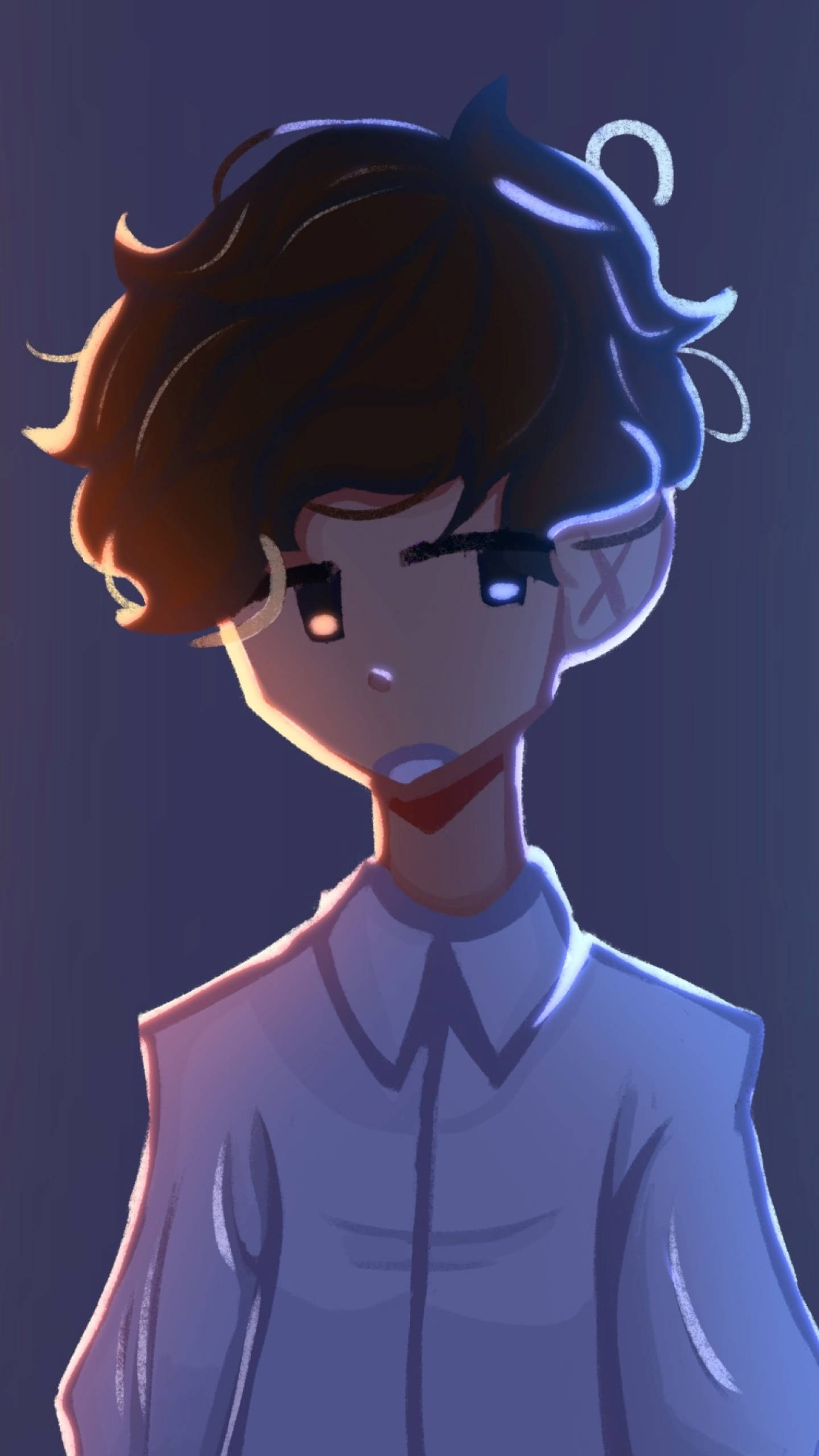 Wilbur Soot, anime character, brown hair, 2K Phone Wallpaper