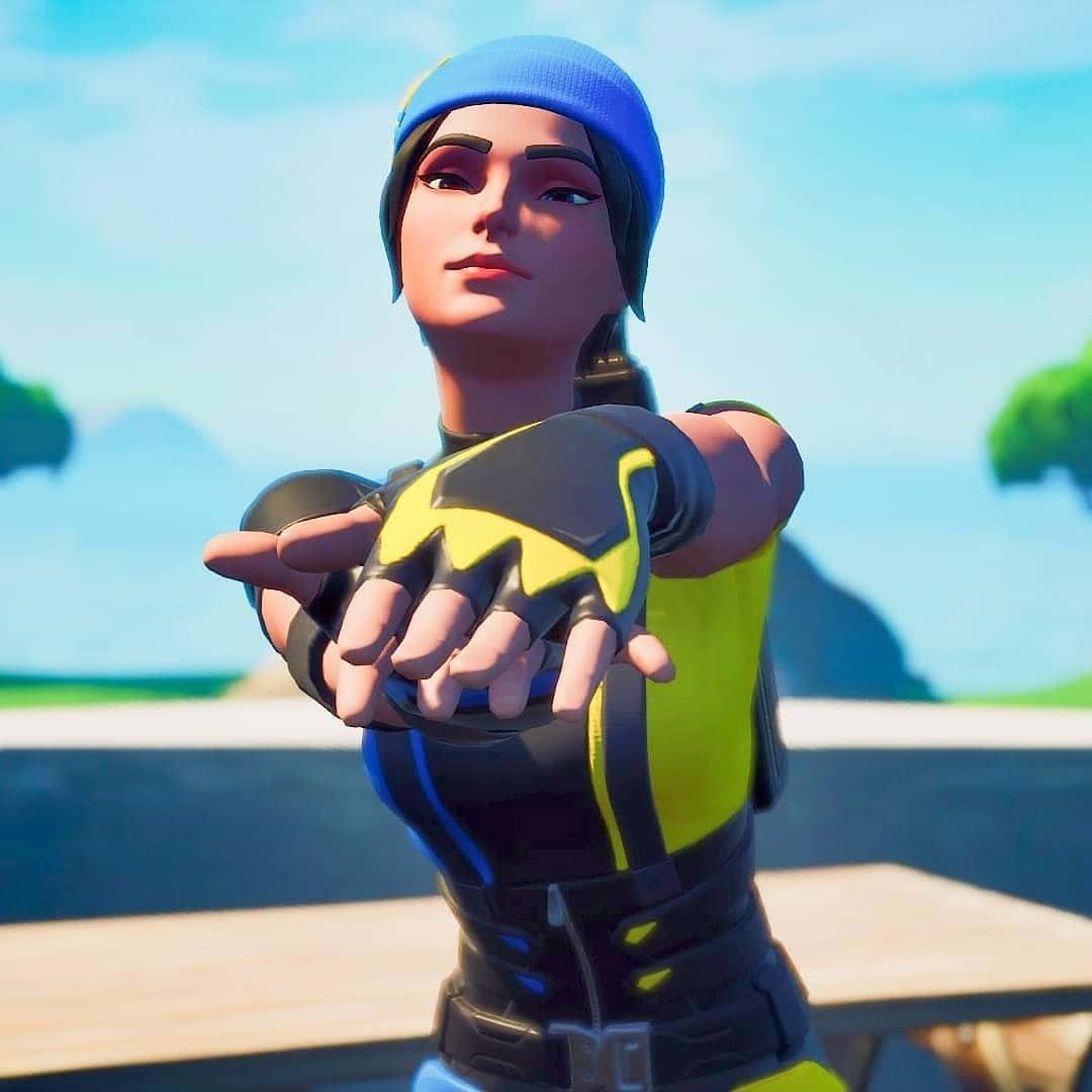 Wildcat, Fortnite, blue beanie, SD Desktop Wallpaper