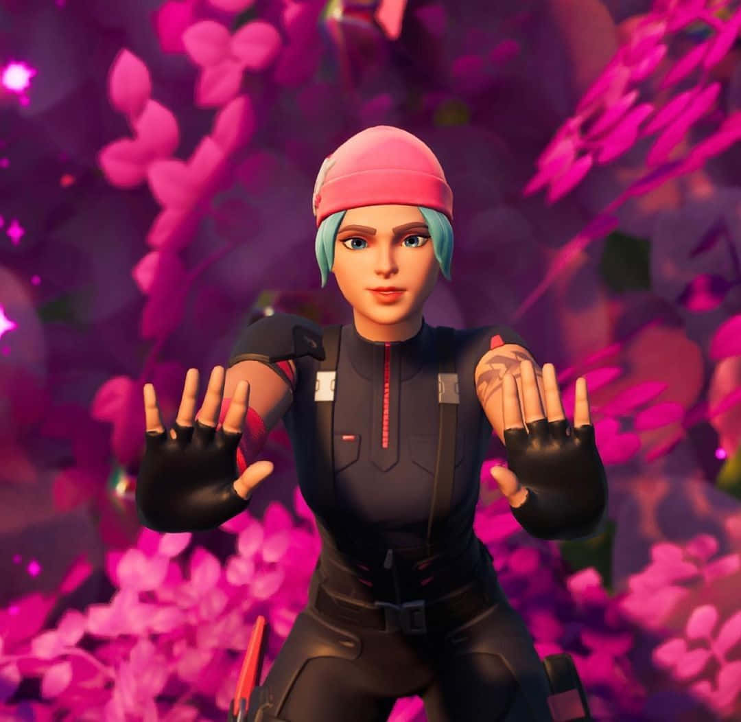 Wildcat Fortnite, Fortnite, pink beanie, SD Desktop Wallpaper