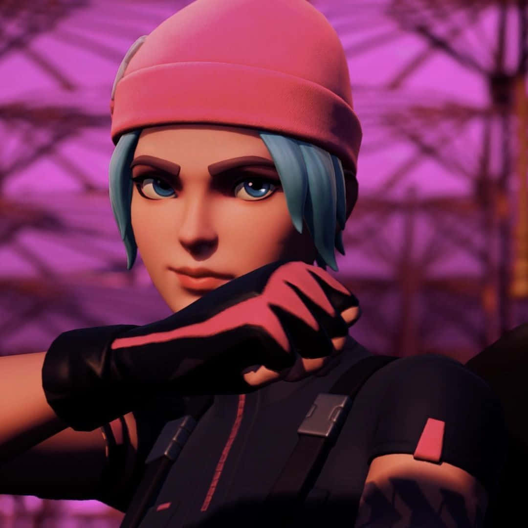Wildcat Fortnite, anime character, blue hair, SD Desktop Wallpaper