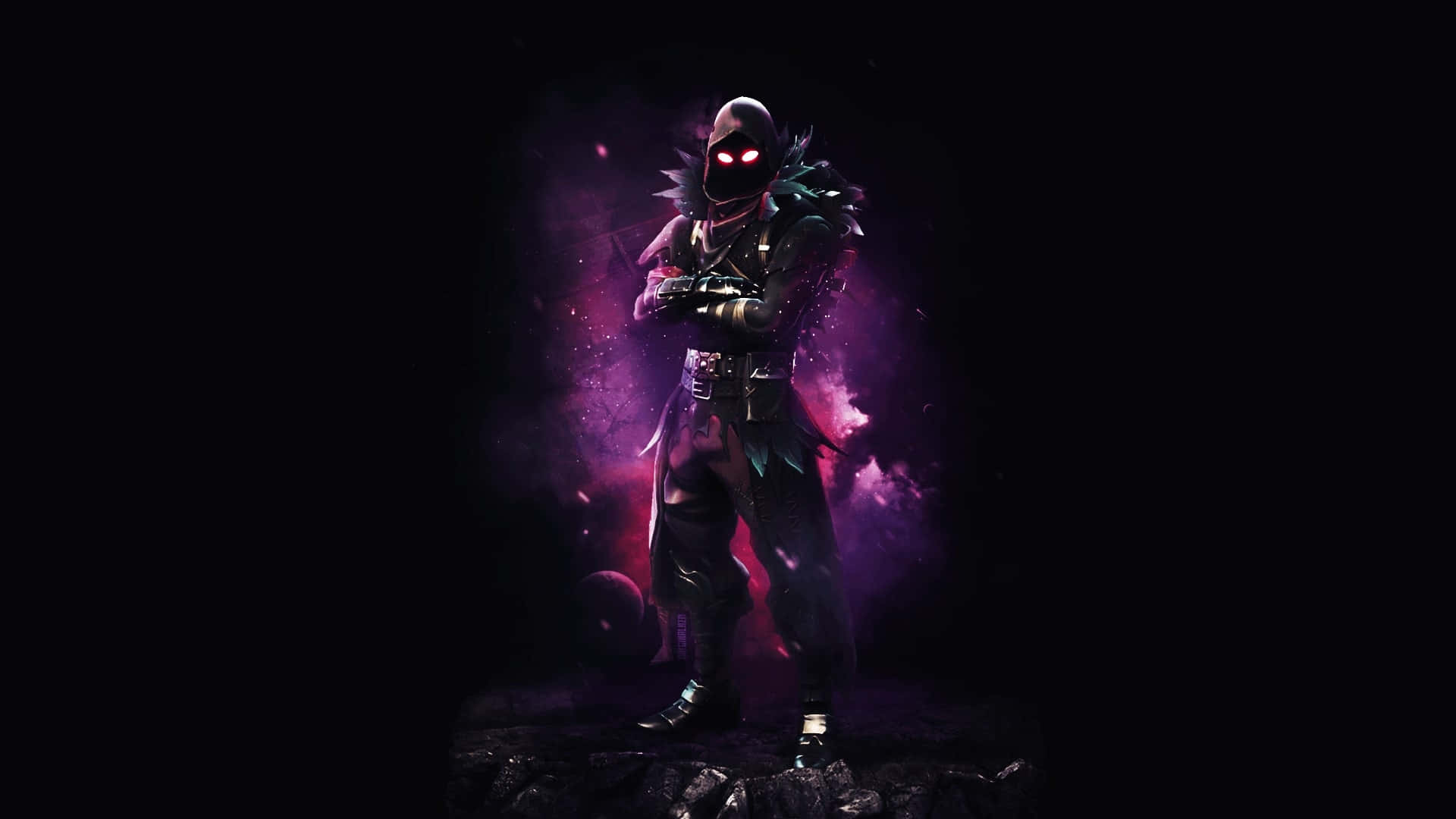 Wildcat, Fortnite, glowing red eyes, Full HD Desktop Wallpaper
