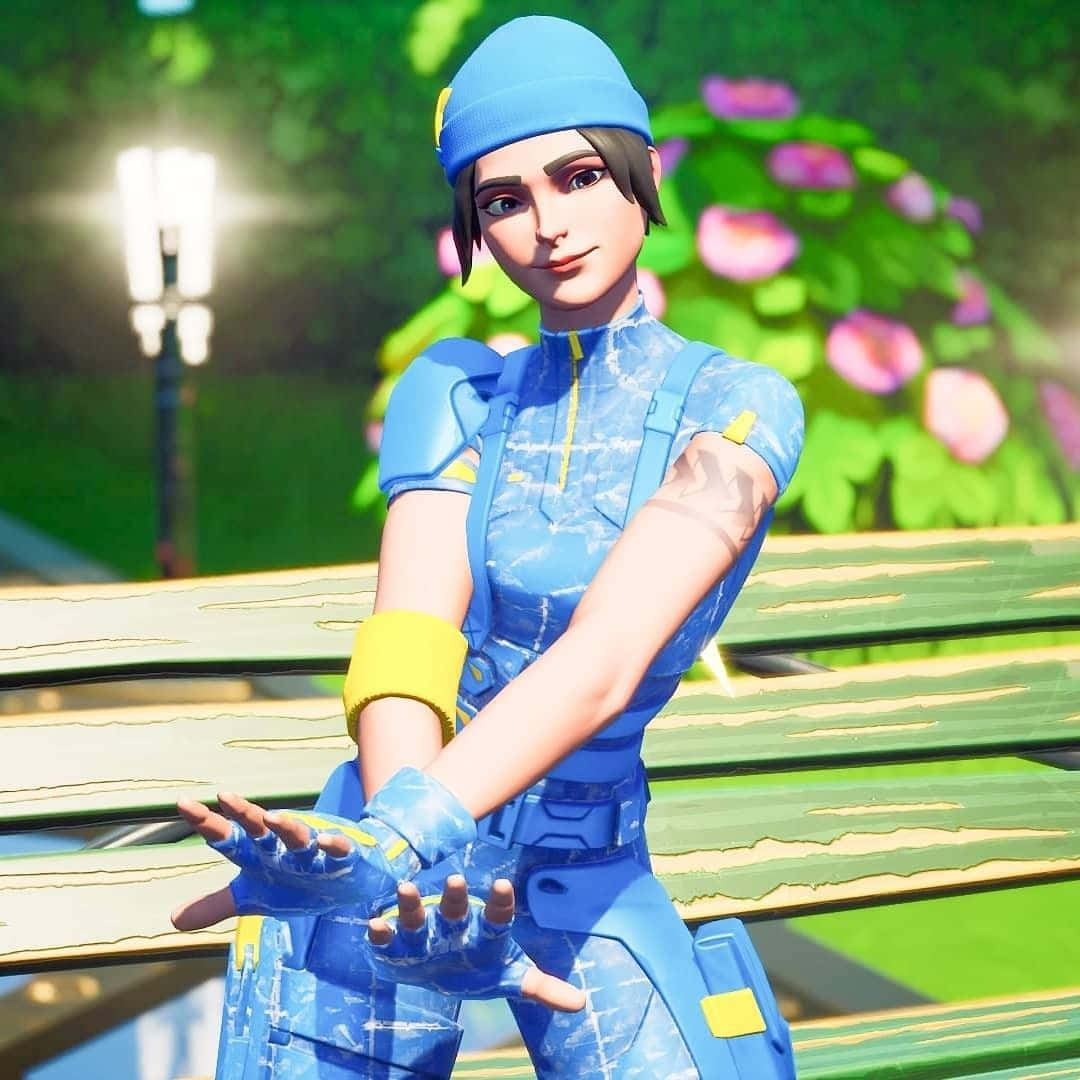Wildcat Fortnite, blue-clad anime character, cap, SD Desktop Wallpaper
