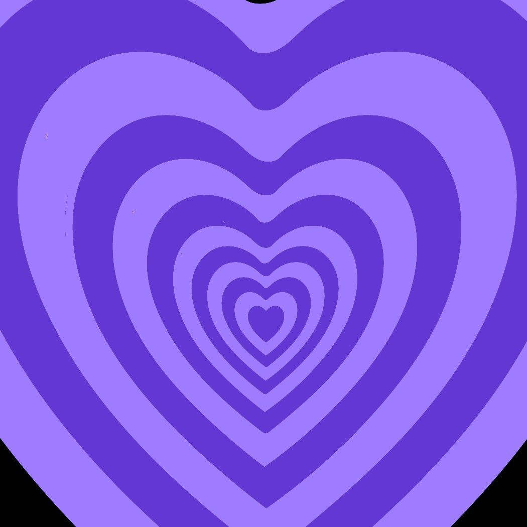 purple wildflower heart, concentric hearts, gradient purple tones, SD Desktop Wallpaper