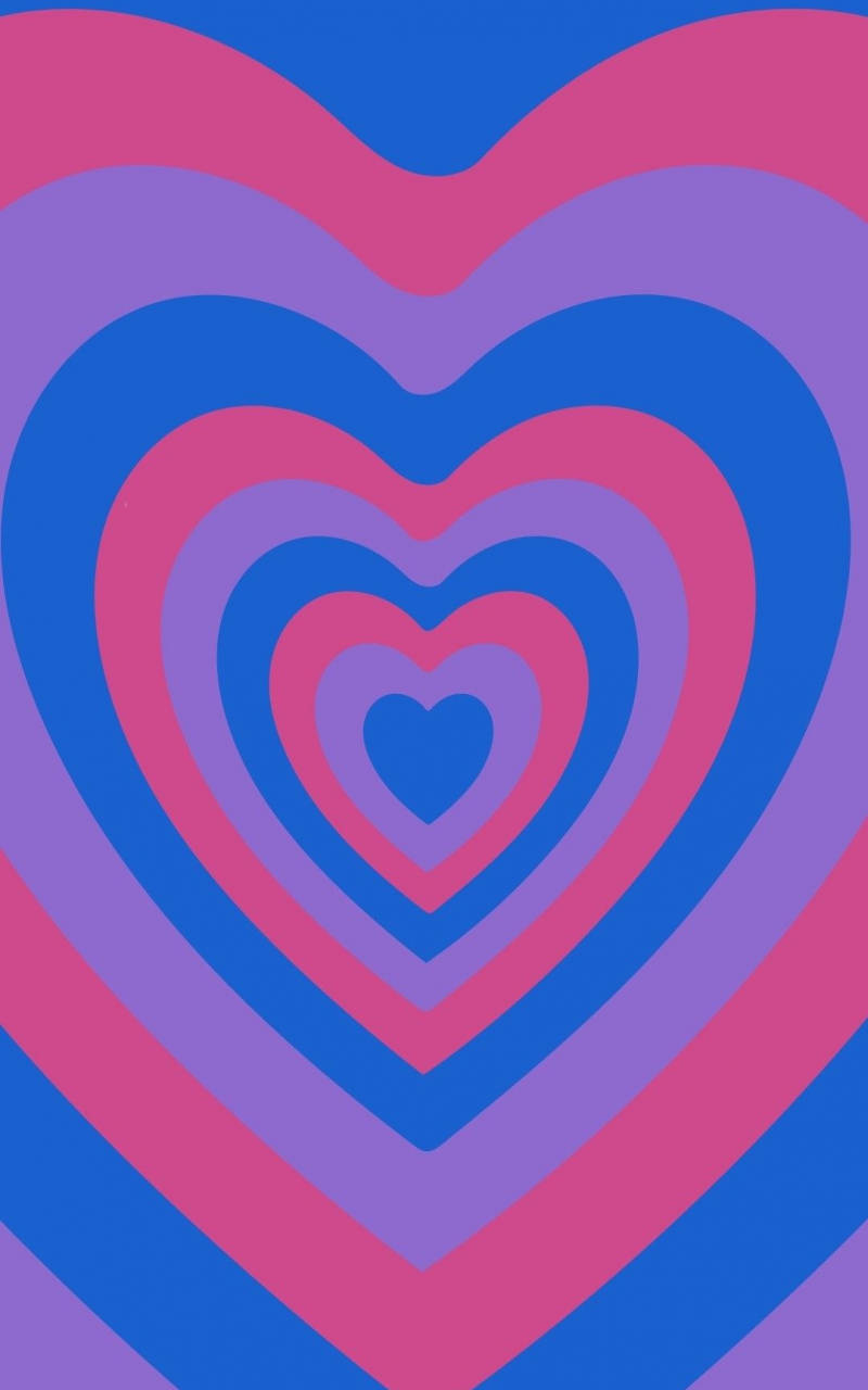 periwinkle, wildflower heart, concentric hearts, HD Phone Wallpaper