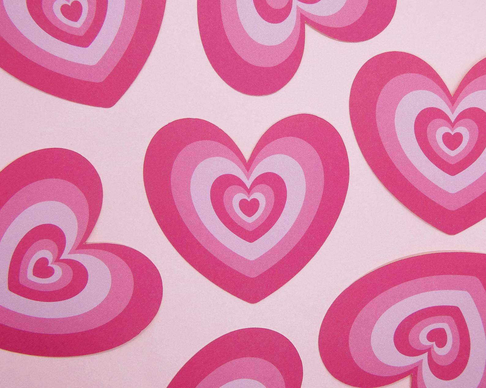 vivid pink, wildflower, heart pattern, HD Desktop Wallpaper