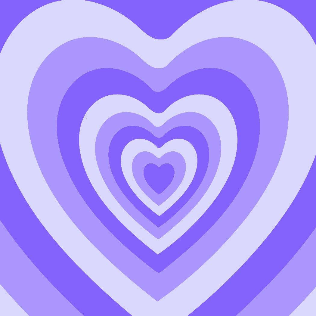 light purple wildflower heart, gradient purple tones, nested hearts, SD Desktop Wallpaper